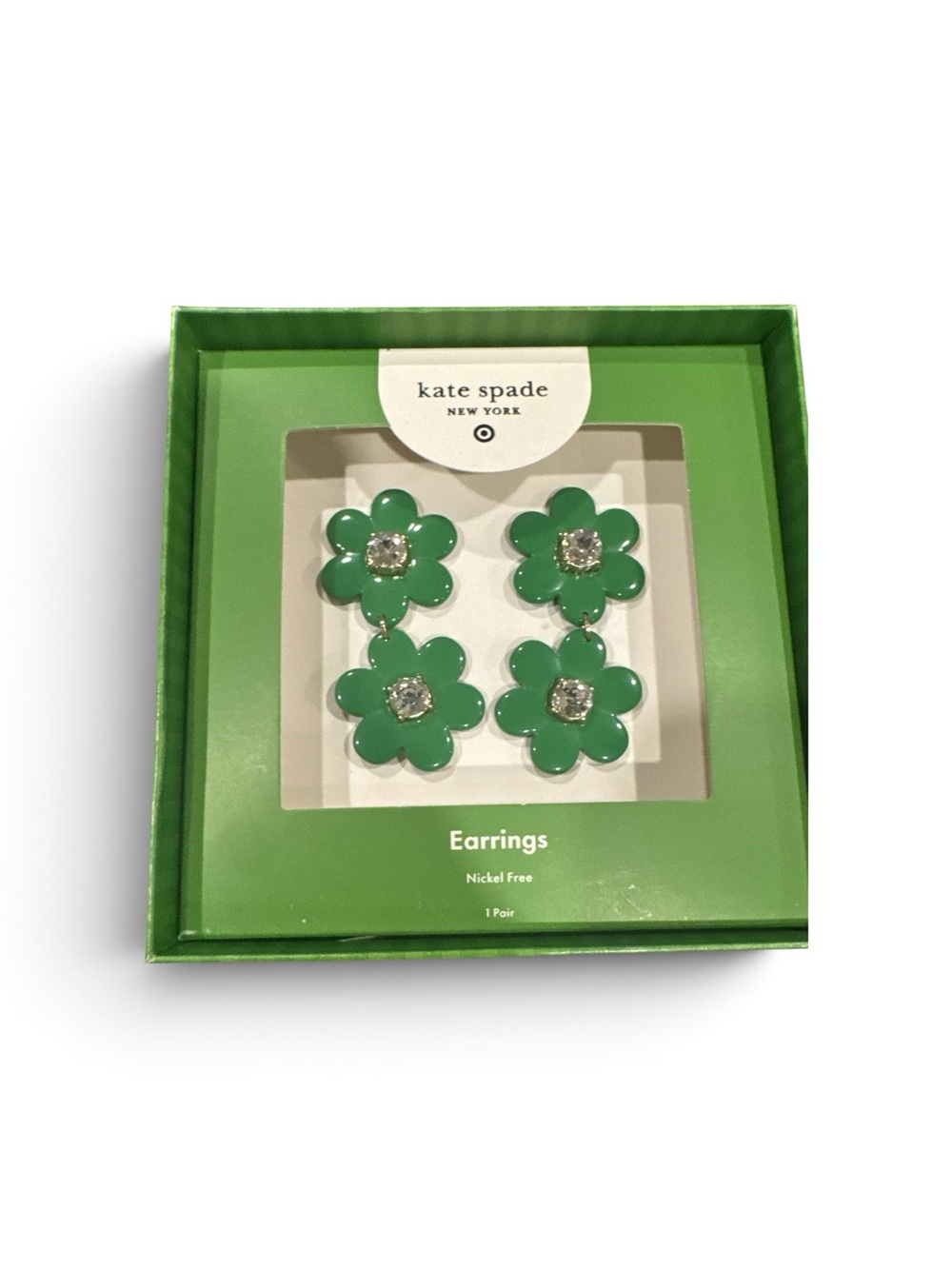 kate spade Green Flower Stud Earrings - NWT